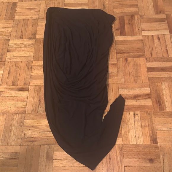 HELMUT LANG Kinetic Jersey Asymmetrical Wrap Skirt - Picture 2 of 4